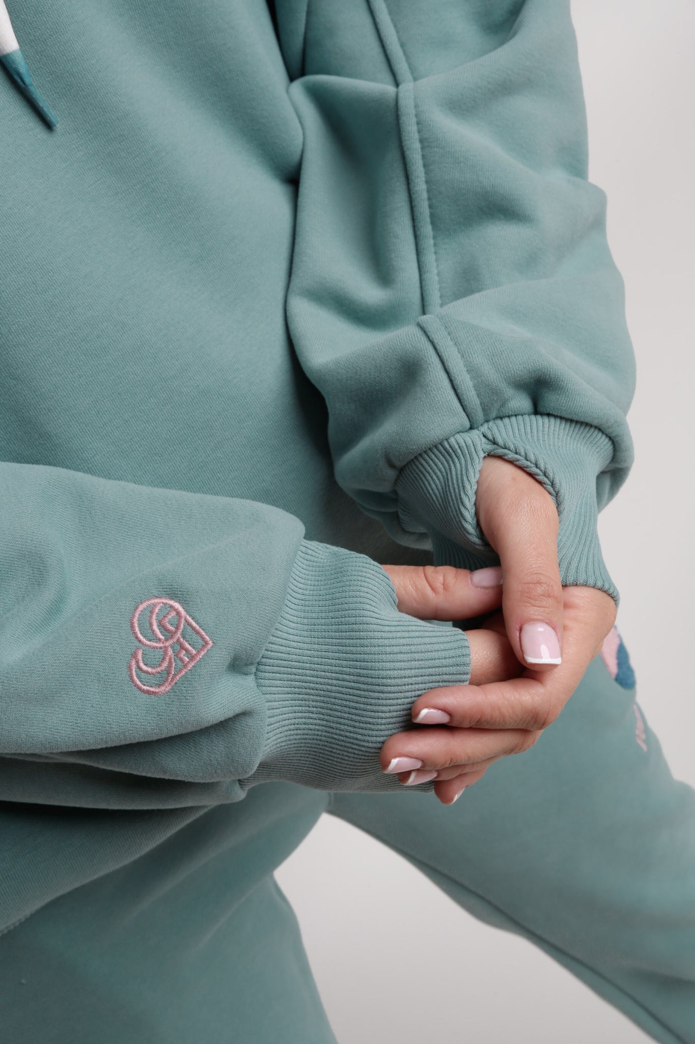 OVERSIZE HOODED SWEATSHIRT MINT - SANIBEL