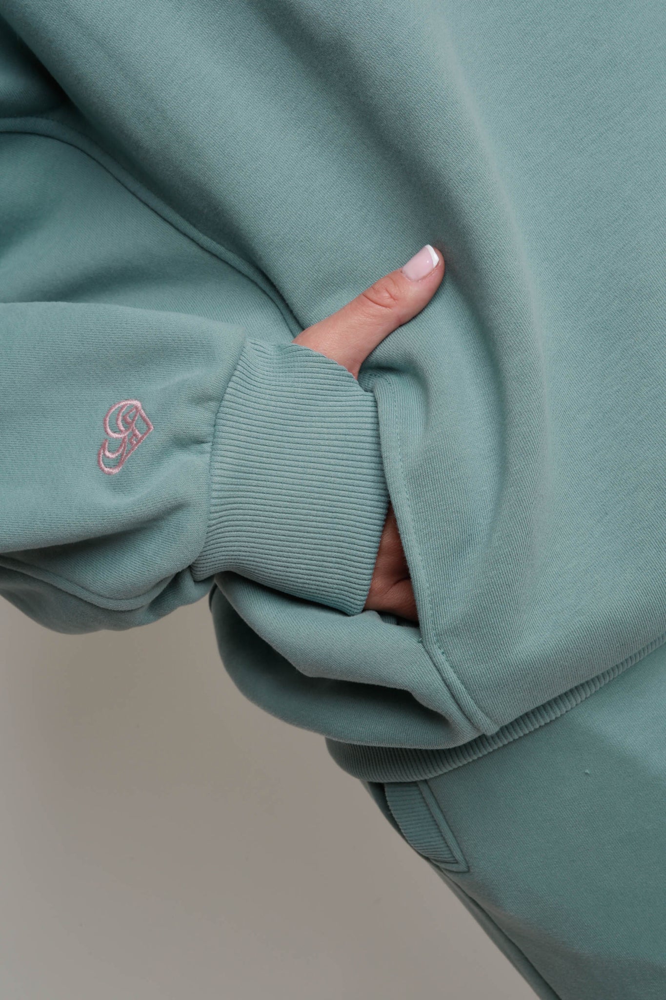 OVERSIZE HOODED SWEATSHIRT MINT - SANIBEL