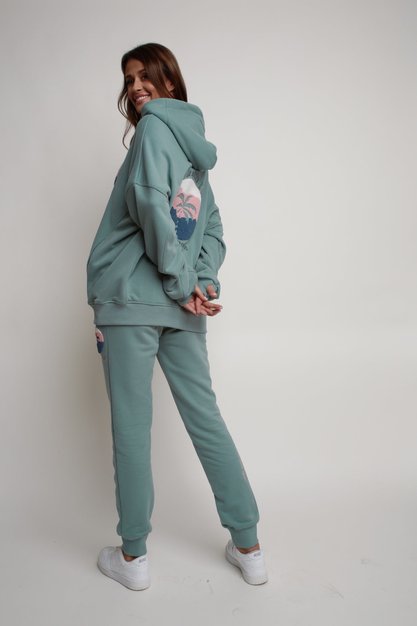 OVERSIZE HOODED SWEATSHIRT MINT - SANIBEL