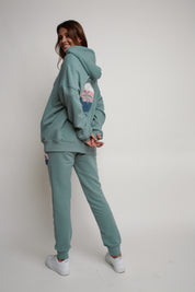 OVERSIZE HOODED SWEATSHIRT MINT - SANIBEL