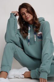OVERSIZE HOODED SWEATSHIRT MINT - SANIBEL