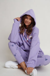 LAVENDER TRACKSUITS WITH PALM TREES - PORTOBELLO