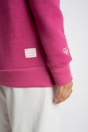 PURPLE HOODED SWEATSHIRT WITH FLOWER PRINT - NEMOS