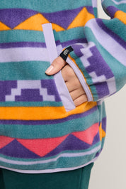 BLUZA FLEECE FIOLETOWO ZIELONA - NUNIVAK