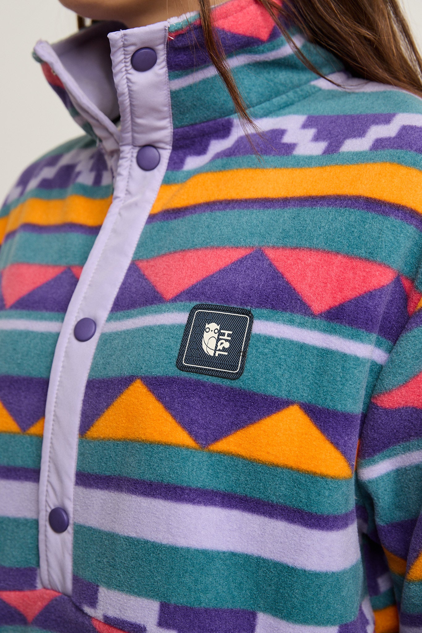 BLUZA FLEECE FIOLETOWO ZIELONA - NUNIVAK