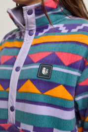 BLUZA FLEECE FIOLETOWO ZIELONA - NUNIVAK