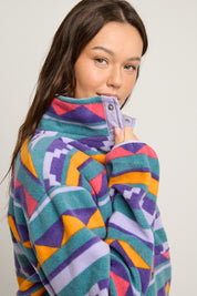 BLUZA FLEECE FIOLETOWO ZIELONA - NUNIVAK