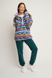 BLUZA FLEECE FIOLETOWO ZIELONA - NUNIVAK
