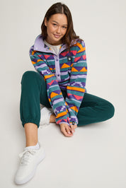 BLUZA FLEECE FIOLETOWO ZIELONA - NUNIVAK