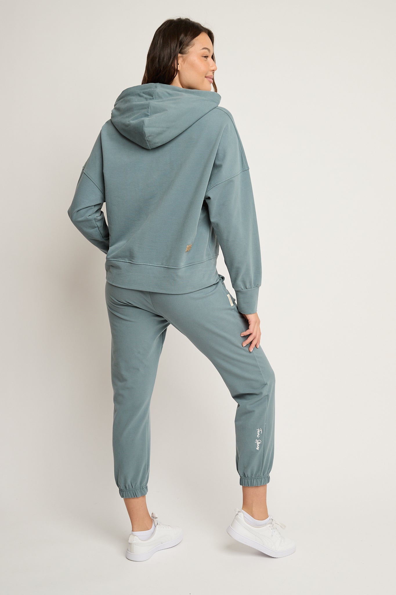 SPODNIE DRESOWE TYPU BAGGY TURKUSOWE - REVE