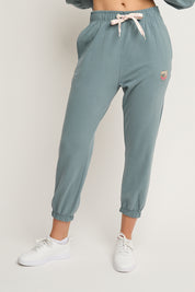 SPODNIE DRESOWE TYPU BAGGY TURKUSOWE - REVE