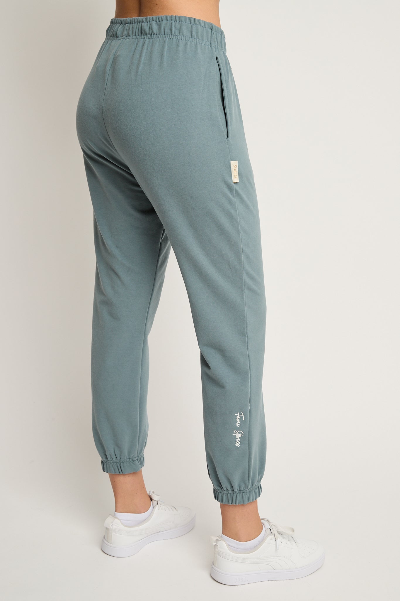 SPODNIE DRESOWE TYPU BAGGY TURKUSOWE - REVE