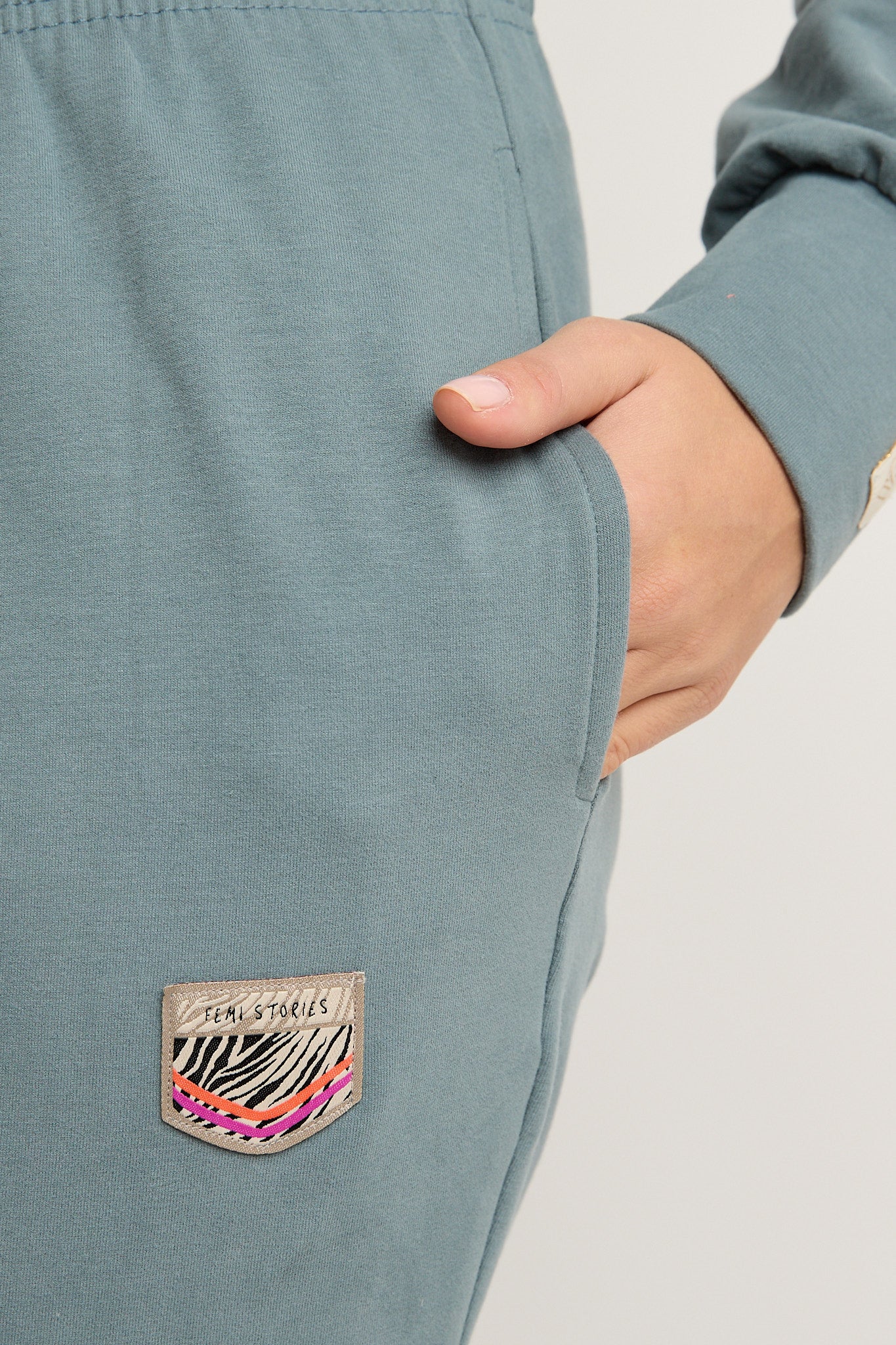 SPODNIE DRESOWE TYPU BAGGY TURKUSOWE - REVE