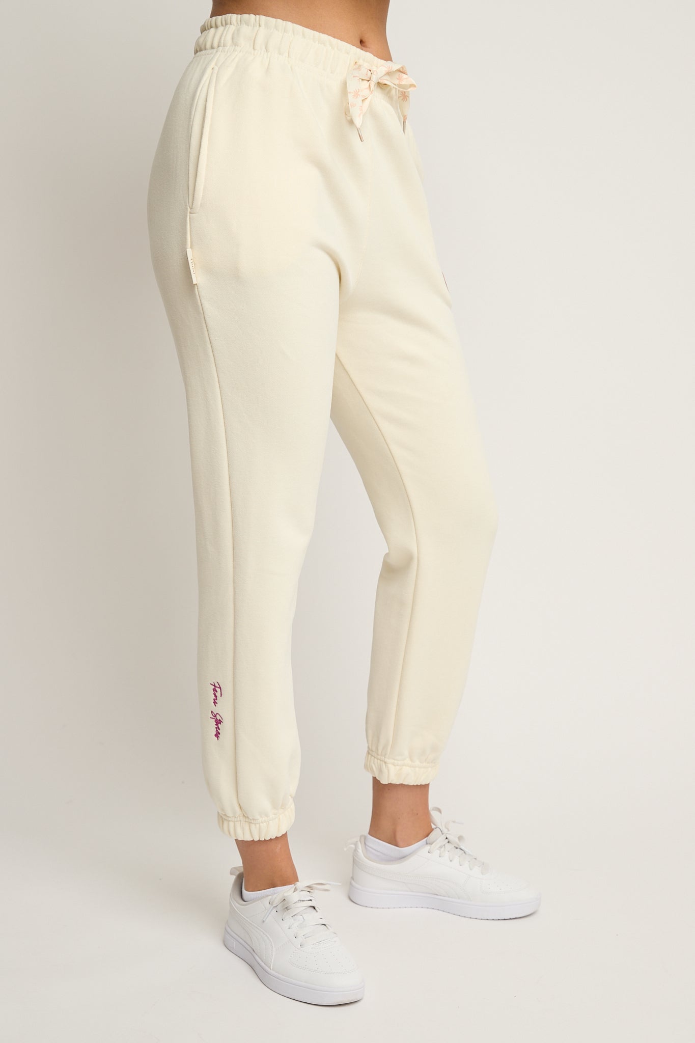 SPODNIE DRESOWE TYPU BAGGY ECRU - REVE