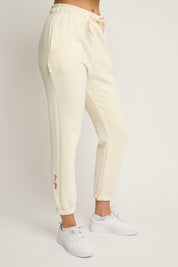 SPODNIE DRESOWE TYPU BAGGY ECRU - REVE