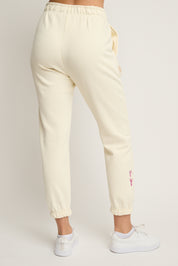 SPODNIE DRESOWE TYPU BAGGY ECRU - REVE