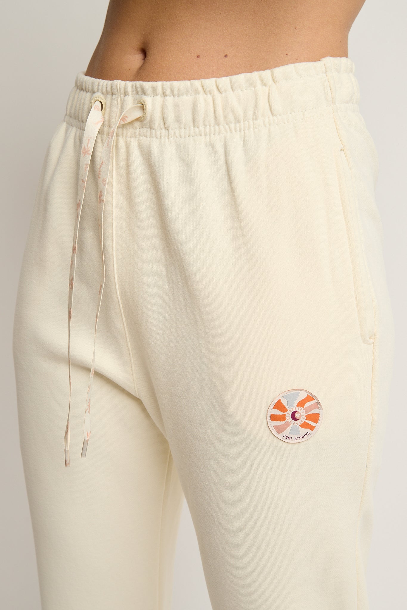 SPODNIE DRESOWE TYPU BAGGY ECRU - REVE