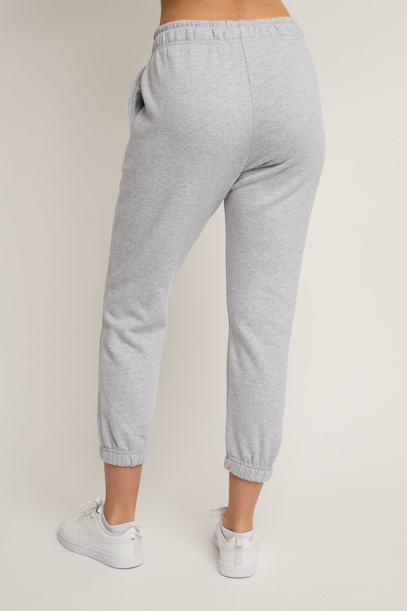 SPODNIE DRESOWE TYPU BAGGY SZARY MELANŻ - REVE