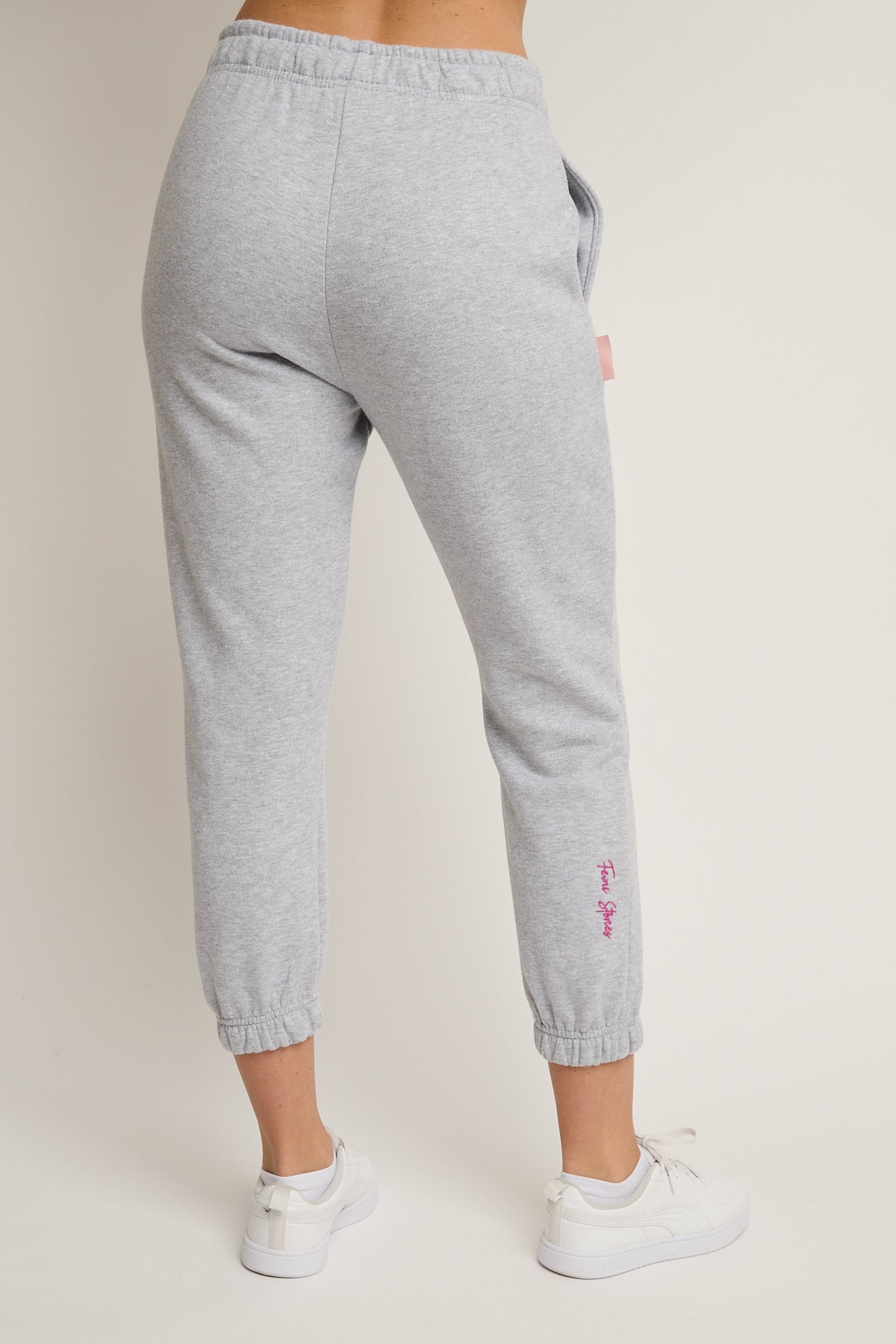 SPODNIE DRESOWE TYPU BAGGY SZARY MELANŻ - REVE