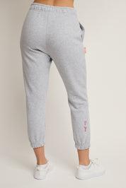 SPODNIE DRESOWE TYPU BAGGY SZARY MELANŻ - REVE