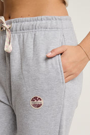 SPODNIE DRESOWE TYPU BAGGY SZARY MELANŻ - REVE