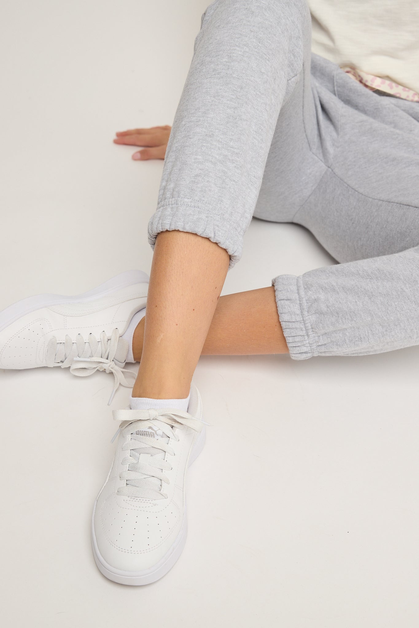 SPODNIE DRESOWE TYPU BAGGY SZARY MELANŻ - REVE