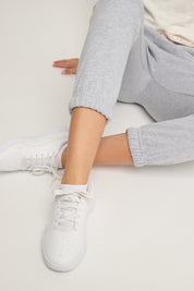 SPODNIE DRESOWE TYPU BAGGY SZARY MELANŻ - REVE