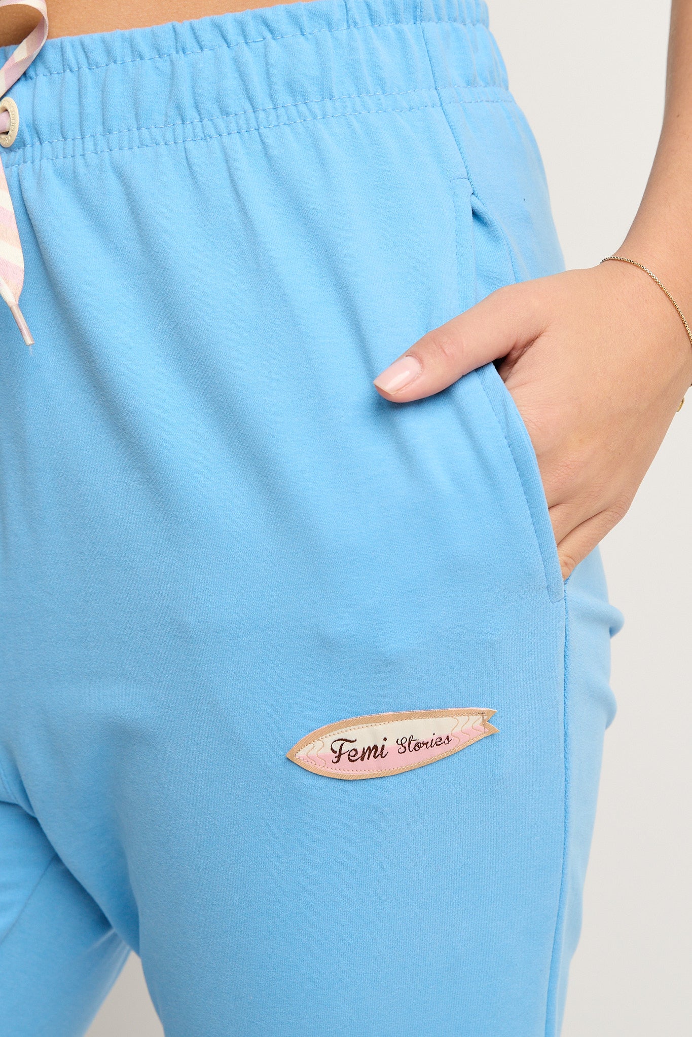 SPODNIE DRESOWE TYPU BAGGY NIEBIESKIE - REVE