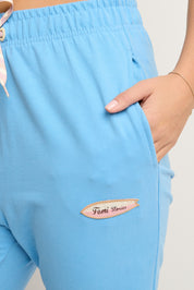 SPODNIE DRESOWE TYPU BAGGY NIEBIESKIE - REVE