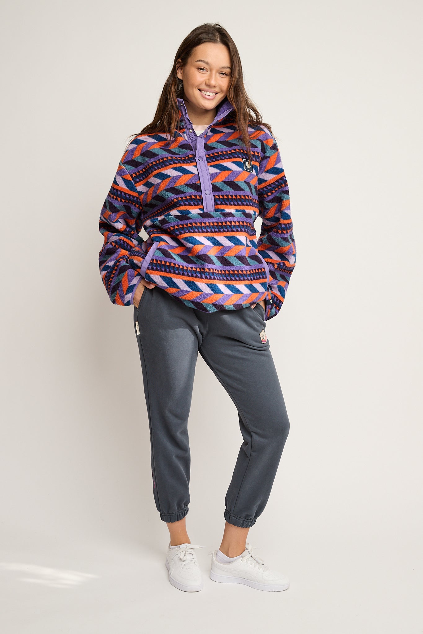 SPODNIE DRESOWE TYPU BAGGY GRAFITOWE - REVE