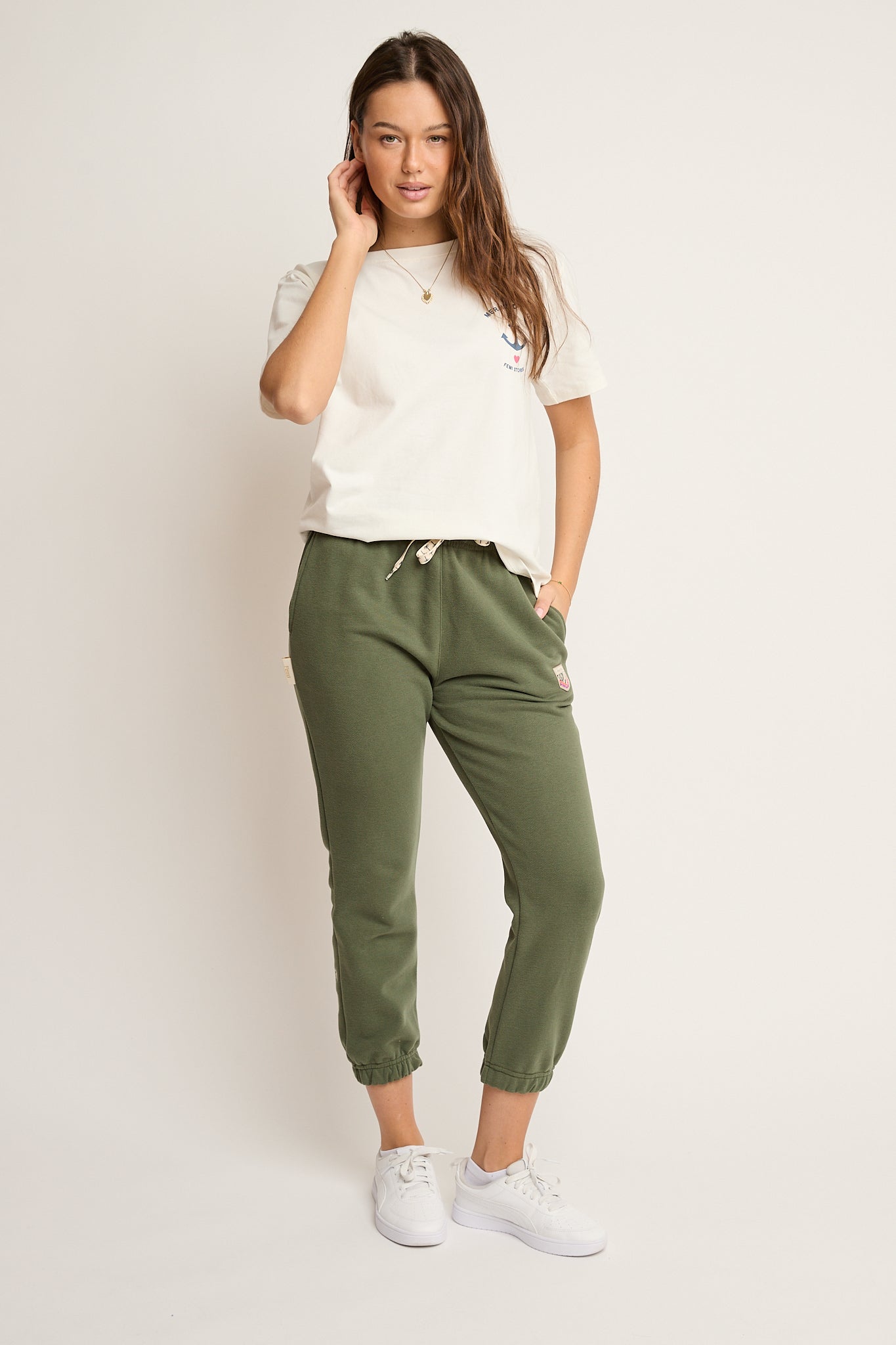 SPODNIE DRESOWE TYPU BAGGY KHAKI - REVE