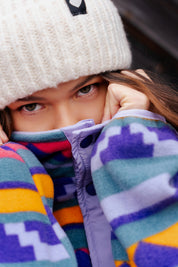 BLUZA FLEECE FIOLETOWO ZIELONA - NUNIVAK