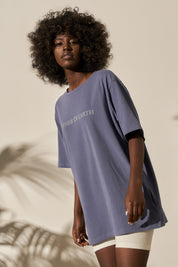 T-SHIRT OVERSIZE KOBALTOWY - BUCKLEA