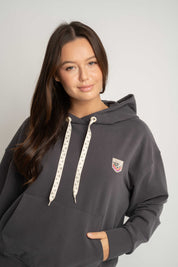 BLUZA Z KAPTUREM GRAFITOWA - AURENA
