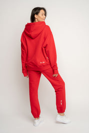 BLUZA Z KAPTUREM CZERWONA - AURENA