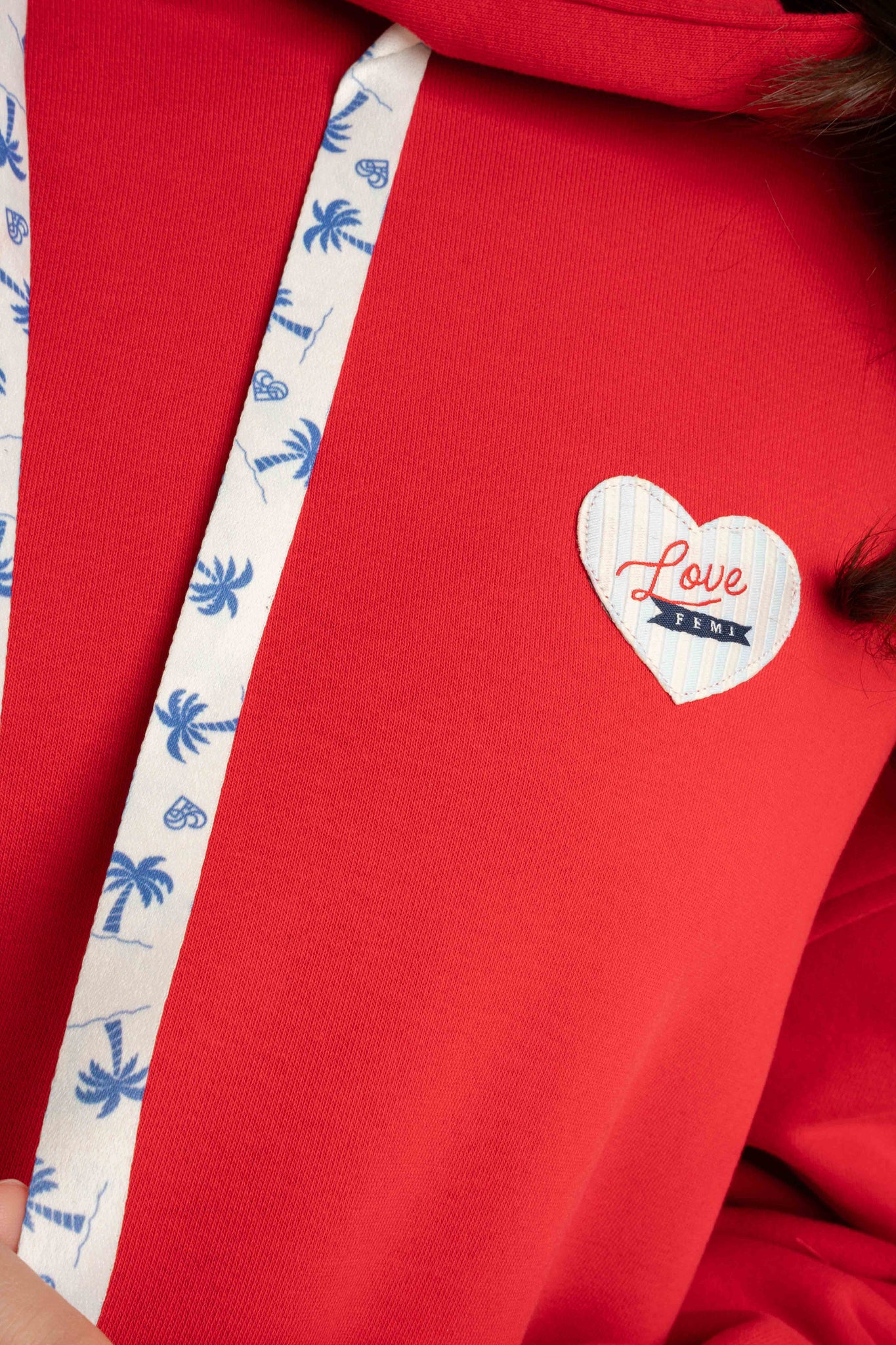 BLUZA Z KAPTUREM CZERWONA - AURENA