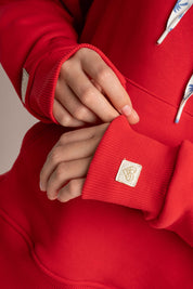 BLUZA Z KAPTUREM CZERWONA - AURENA