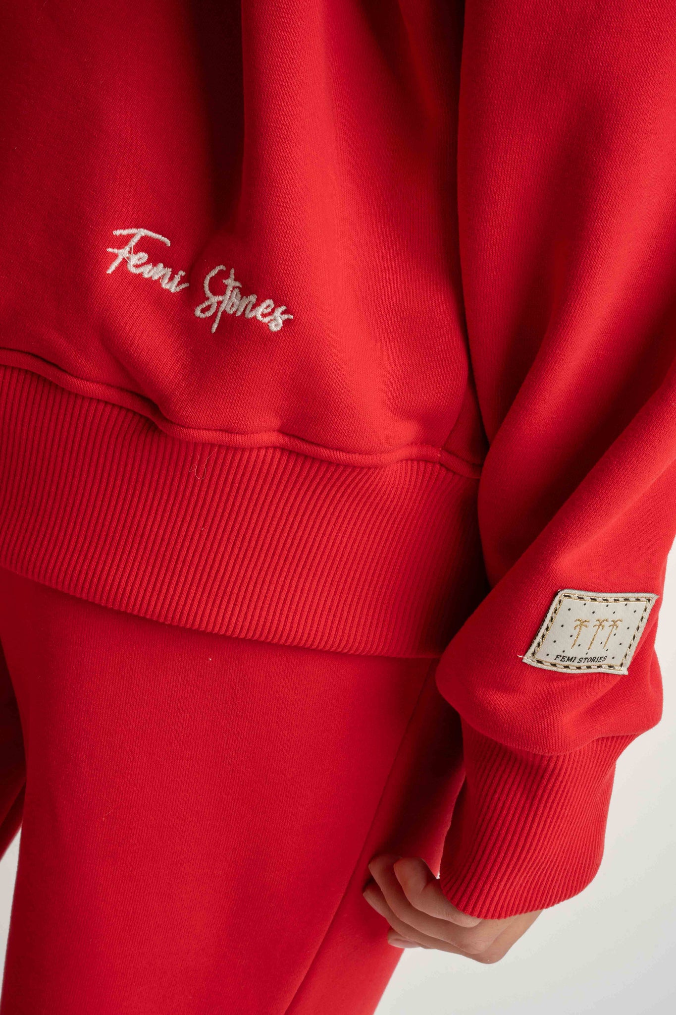 BLUZA Z KAPTUREM CZERWONA - AURENA