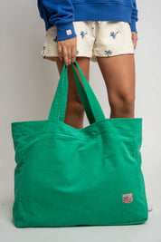 TORBA TYPU SHOPPER BAG ZIELONA Z JASNOZIELONYM NAPISEM - NAYA