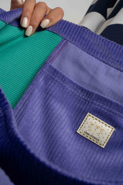 TORBA TYPU SHOPPER BAG FIOLETOWA Z ZIELONYM NAPISEM - NAYA