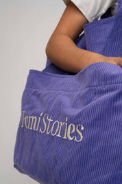 TORBA TYPU SHOPPER BAG FIOLETOWA Z ŻÓŁTYM NAPISEM - NAYA