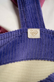 TORBA TYPU SHOPPER BAG FIOLETOWA Z ŻÓŁTYM NAPISEM - NAYA