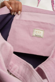 TORBA TYPU SHOPPER BAG JASNORÓŻOWA Z ANTRACYTOWYM NAPISEM - NAYA