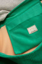 TORBA TYPU SHOPPER BAG ZIELONA Z BRZOSKWINIOWYM NAPISEM - NAYA