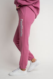 FUCHSIA SWEATPANTS WITH EMBROIDERY FEMI STORIES - HARUKA