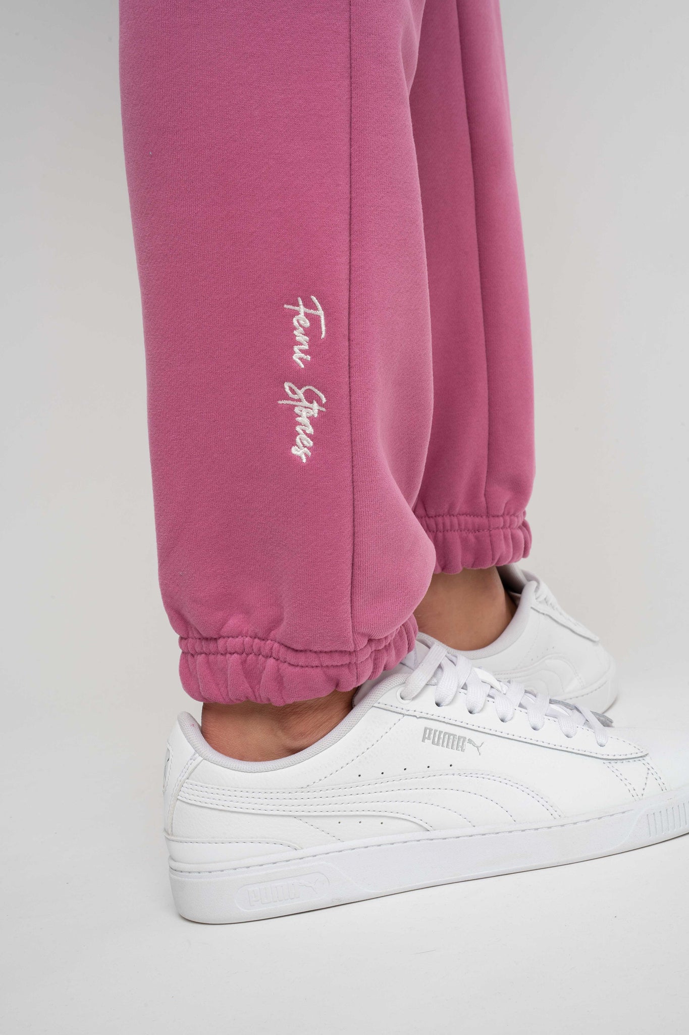 FUCHSIA SWEATPANTS WITH EMBROIDERY FEMI STORIES - HARUKA
