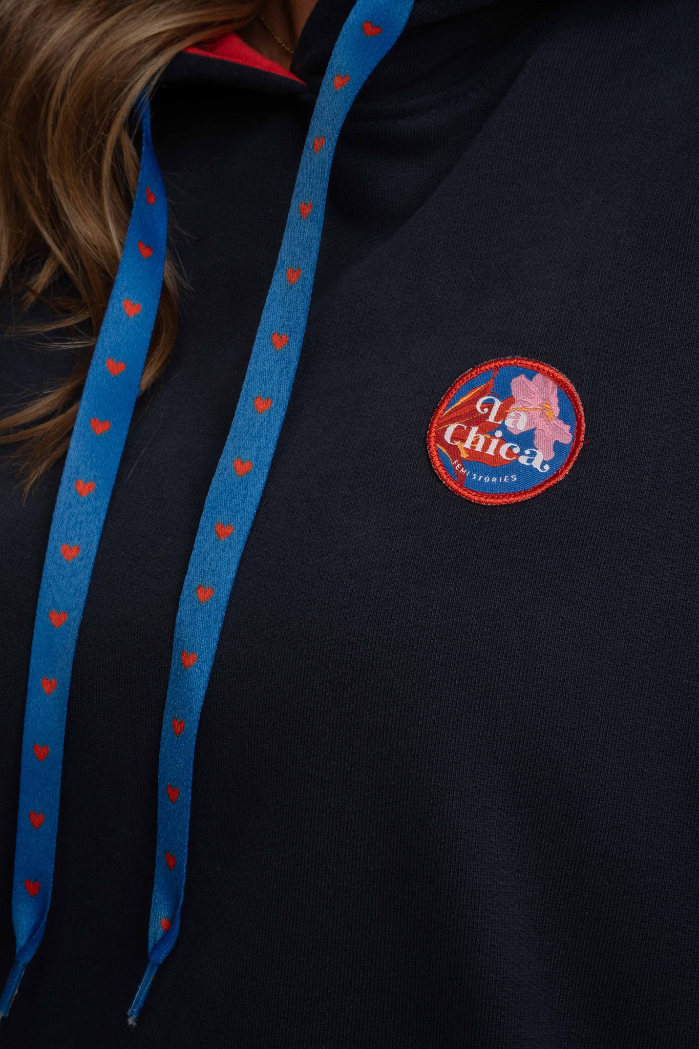 BLUZA Z KAPTUREM GRANATOWA - MYLA