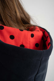 BLUZA Z KAPTUREM GRANATOWA - MYLA