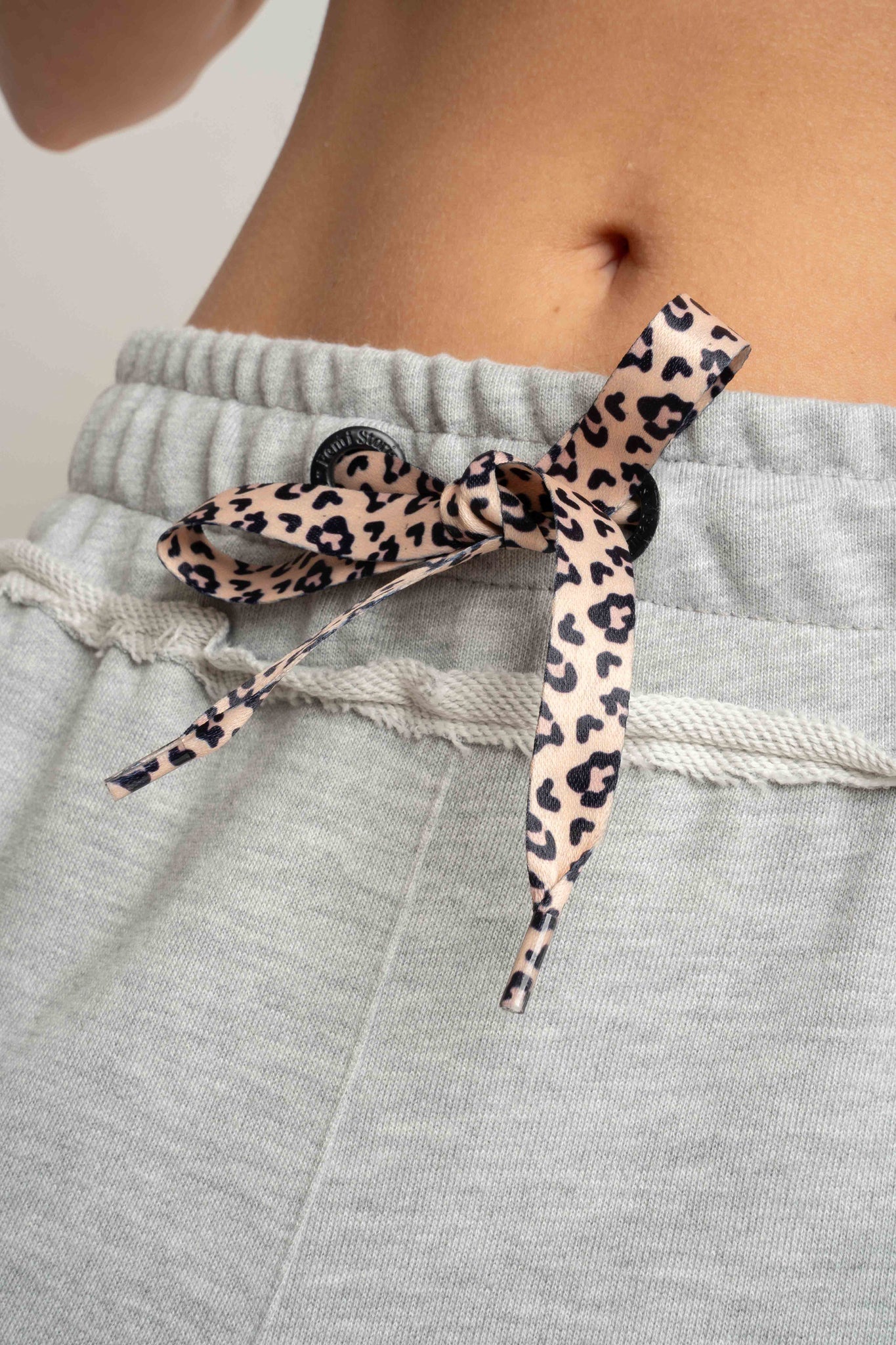 SPODNIE DRESOWE  BAGGY W KOLORZE SZAREGO MELANŻU- PERLE