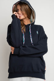 BLUZA Z KAPTUREM GRANATOWA - PENNY